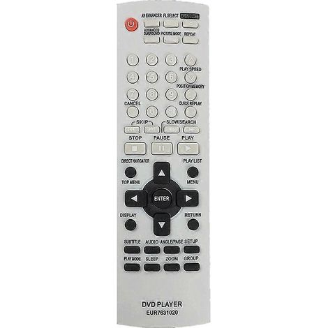 Télécommande pour lecteur DVD compatible avec Panasonic DVD-S24 (1/5)