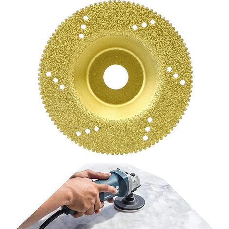Lame de polissage diamant 100mm acier haute résistance pour disque meuleuse d'angle, outil de découpe verre et bois, feuille abrasive renforcée. (1/5)