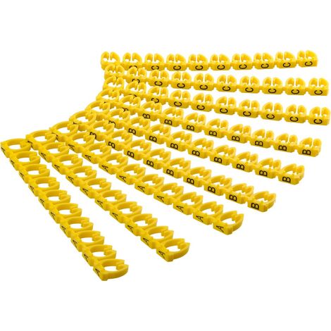 Marcador cables 6.0 mm A-C (90 ud/bolsa) Amarillo (1/5)