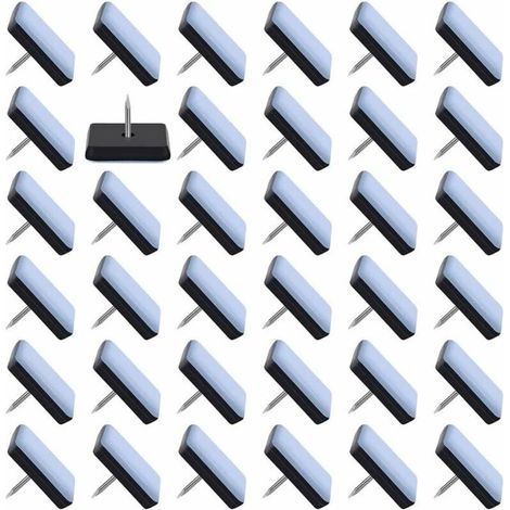 50 Teflon furniture glides, 25x25 mm, smooth and silent, for chairs and heavy furniture on delicate floors (1/4)