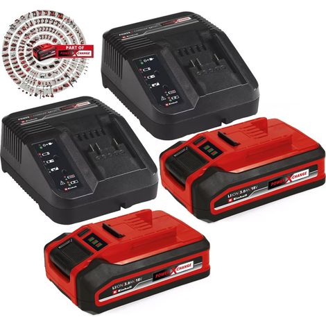 Einhell Professional 18v / 36v PXC Starter Kit - 2 x 3.0Ah PLUS Battery Charger (1/5)