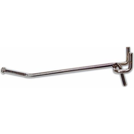 Gancio Mensola per Pannelli Forati Portautensili 20cm in Acciaio Art 710 10 Pz