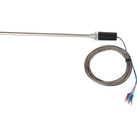 Sonde PT100 M12 inox, longueur 200mm, câble 4m, plage 0-400°C, capteur de température industriel (1/5)