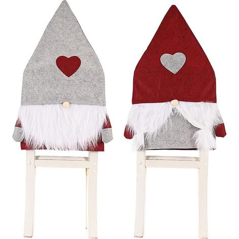 lot De 2 Housses De Chaises, 82 X 47 Cm, Dcoration Crative Pour Les Chaises De Nol (1/5)