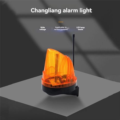 Luz de alarma LED de 12V-220V, estroboscópica, intermitente, luz de advertencia de emergencia, montaje en pared para abrepuertas automático