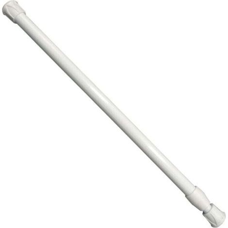Einziehbare Gardinenstange, Montage ohne Bohren, Durchmesser, Länge 55–90 cm, weiß (1/4)