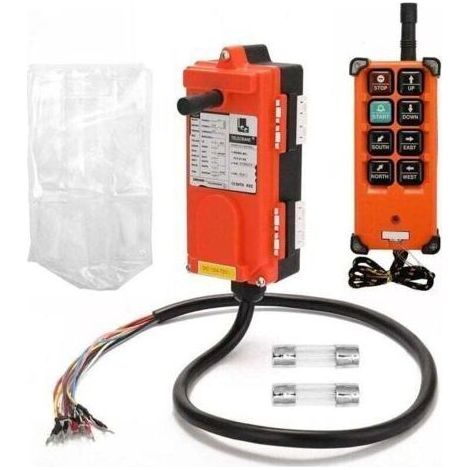 Interrupteur commande distance industriel F21-e1b - DC12-72V pour palan/grue/ascenseur - Télécommande 1 envoyer/1 recevoir - Robuste - Professionnels (1/3)