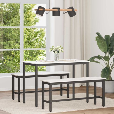 vidaXL Table de salle à manger / Table de repas Blanc 110 x 55 x 75 cm