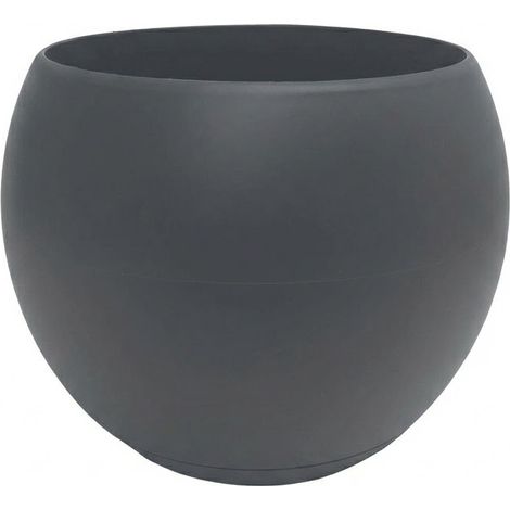 Coupe LUNE avec soucoupe clipsée - Dim. 24 x 24 x 18 cm - Volume 6,5 L - Gris anthracite - EDA