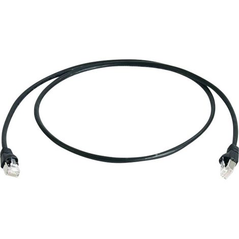 Câble de raccordement réseau informatique RJ45 Telegärtner 100007969 CAT 6a S/FTP noir 0.50 m (1/4)