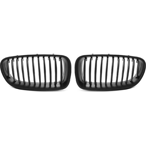 Paire grilles de calandre BMW serie 5 F10 / F11 de 2010 a 2016 Noir matt-27318092 (1/2)