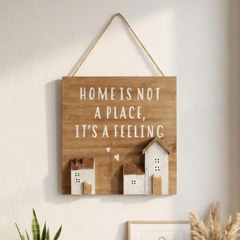Hanging Wooden Home Sign Plaque (1/2)