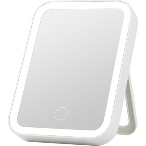 Tragbarer LED-Schminkspiegel mit 3 Farblichtmodi und Touchscreen – USB-aufladbar, verstellbar und ideal für Schlafzimmer, Reisen oder als Geschenk