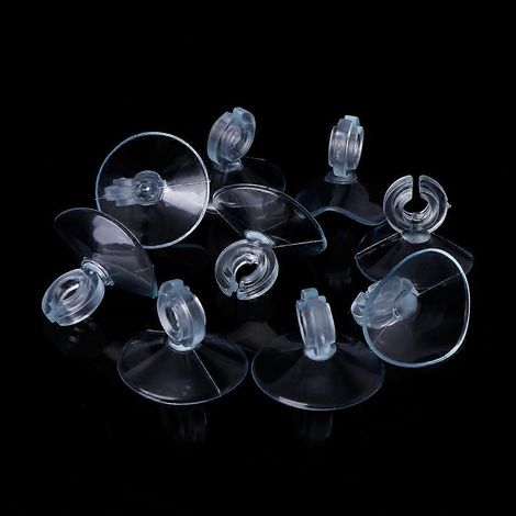 Lot de 10 ventouses de rechange pour aquarium (clips et supports de tubes en plastique). (1/4)