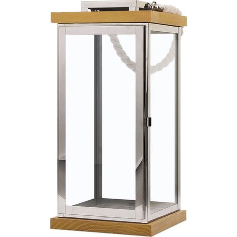 Lantern BORNEO Metal 41 cm Silver