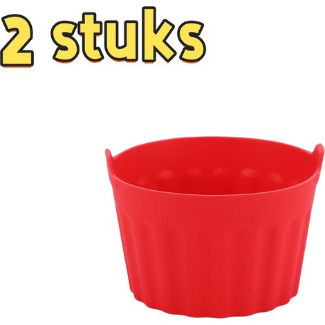 Moule à pâtisserie en silicone 2 pièces - Friteuse à air chaud - Moule à tasses - Moule à gâteaux - Moule à tartelettes - Moule à pudding - Convient pour la cuisine, les desserts et la pâtisserie - 8  (1/5)