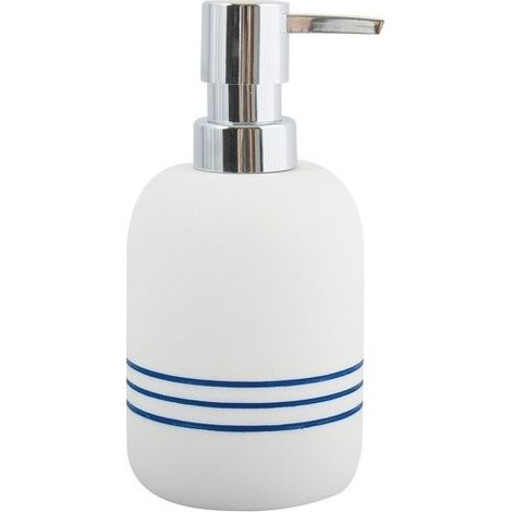 Distributeur de savon Polyrésine PACCO Blanc & Bleu MSV (1/3)