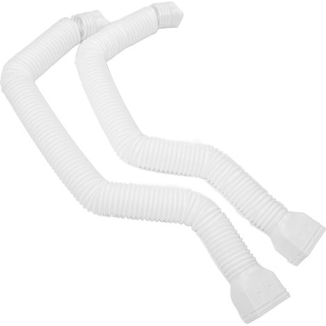 Lot de 2 rallonges de descente de gouttière flexibles de 53 cm à 147 cm pour usage résidentiel, blanches (1/5)