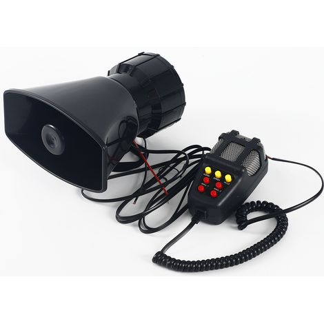 Car alarm horn, square-mouth 7-tone siren, 12V with loudspeaker, direct sales. (1/3)