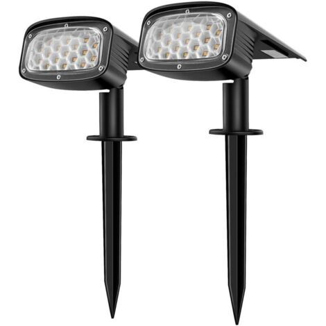 QORVA
-Spot Solaire Extérieur, Projecteur Solaire 2-en-1 Installation 3 Modes pour Chemin Patio Allée ,  2 PACK  34 LEDs Lampe Solaire Extérieure Jardin Etanche,..