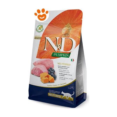 Farmina Cat N&D Pumpkin Neutered Adult Agnello e Mirtilli - Farmina Cat N&D Pumpkin Neutered Adult Agnello e Mirtilli - Sacco Da 5 Kg