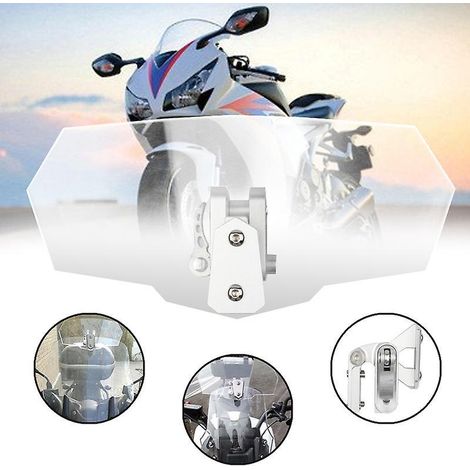 1 Motorrad-Windschutzscheibenclip, verstellbarer Spoiler zur Befestigung an der Windschutzscheibenverlängerung, Windabweiser für Motorräder - Rauchglas (1/5)