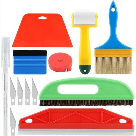 Outils de lissage de papier peint, ruban de mesure Wallpape-R pour papiers peints, papiers adhésifs, films pour vitres, carrelage de crédence en vinyle (1/5)