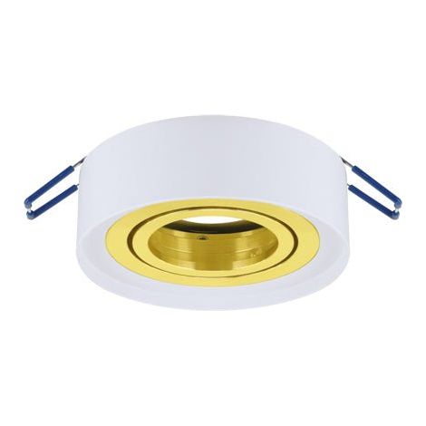 Spot Encastrable Orientable BLANC et OR pour Ampoule GU10 - SILUMEN