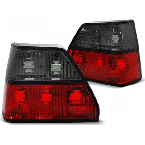 Paire de feux arriere VW Golf 2 de 08/1983 a 08/1991 rouge fume-27336374 (1/2)