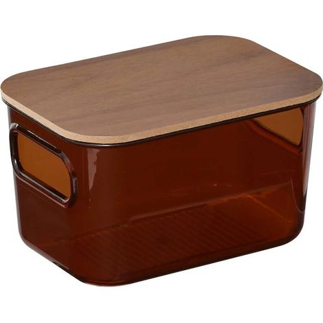 Boîte de Rangement Avec Couvercle "Lycia" 14cm Acajou (1/5)