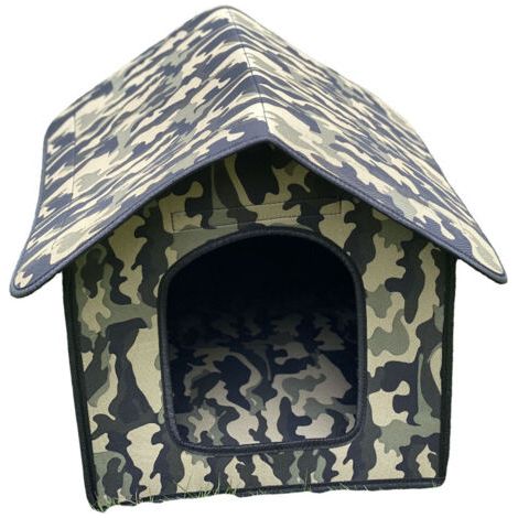 Sollbry – Niche d'extérieur imperméable pour chat et petit chien – Abri semi-fermé pour hiver – Facile à nettoyer – Dimensions 38 x 35 x 38 cm (1/2)