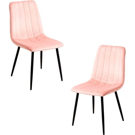 Packs Sillas Comedor - Pack 2 Sillas Liny Terciopelo - Rosa (1/5)