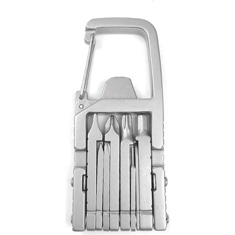 Lntyq 12 en 1 Porte-clés Multitool - Pince Multifonctions, Pliant Multi Outil En Acier Inoxydable Embout De Tournevis Extérieur, Outil De Poche Portable, pour Le Camping, la Maison, la Réparation