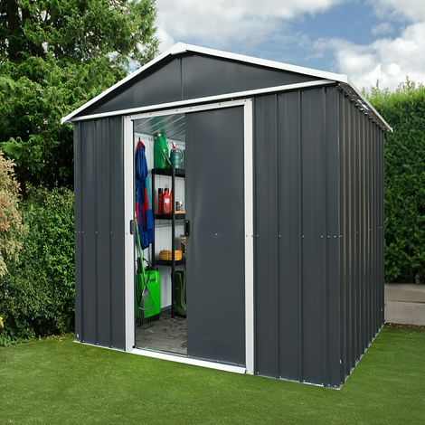 Yardmaster Metall-Gerätehaus "Heidelberg 65", anthrazit, 2,33 m², ohne Bodenrahmen (1/5)