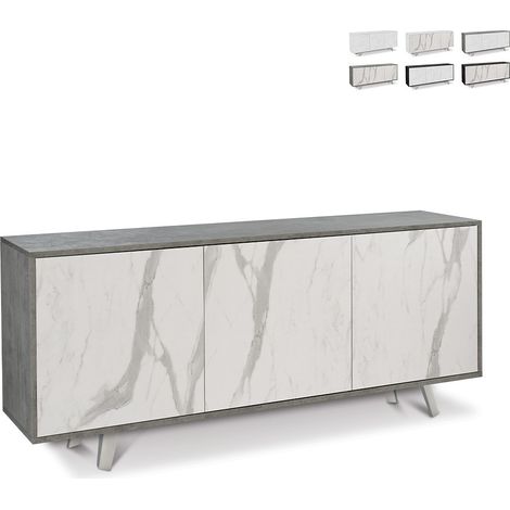 Aparador con tres puertas Mármol Cemento 177x41x h74 cm (1/5)