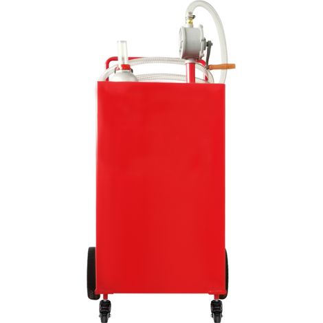 Mophorn Contenitore per carburante da 30 galloni, serbatoio di stoccaggio del gas con 4 ruote e pompa manuale, contenitore per gasolio e benzina per auto, tosaerba, quad, barche e altro, rosso