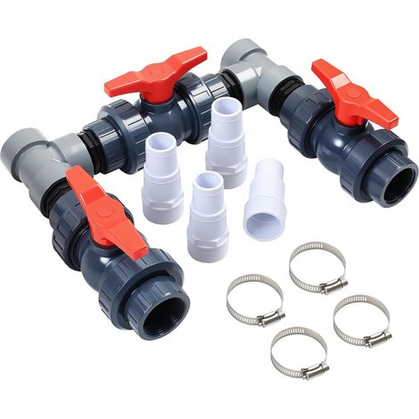 Kit Bypass Piscine Ø50mm avec Raccord Piscine 32mm à 38mm (1/5)