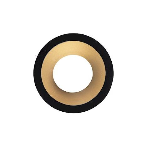collerette - pour spot europole led up uni e+a - rond - noir et doré - fixe - europole 5775d