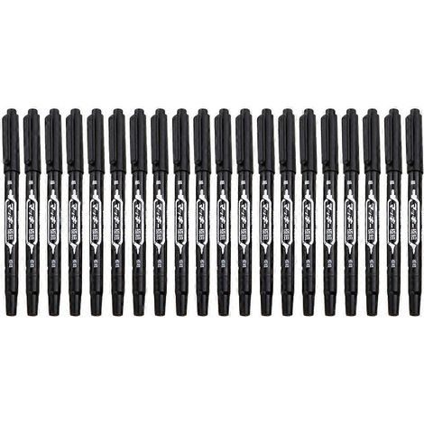 Lot de 20 marqueurs à peinture à base d'huile, marqueurs double face pour peinture à l'huile, fournitures de bureau-14.1X1X1cm-Black (1/3)