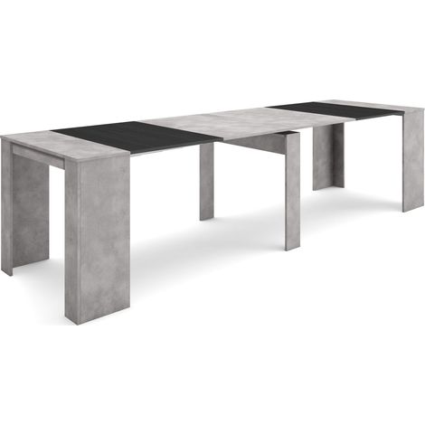 Skraut Home Consolle allungabile Tavolo consolle allungabile 300 Per 14 persone Tavolo da pranzo Stile moderno Cemento (1/5)