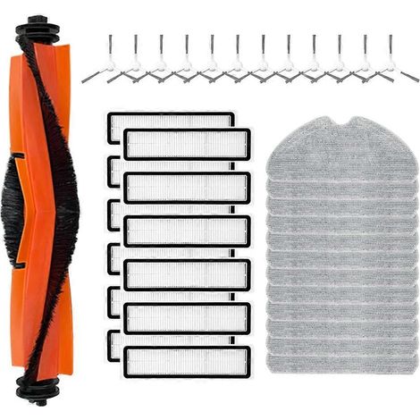 Kompatibles Zubehör für den Dreame F9 Pro / D9 Max Fransenwischer: weiße Hauptwalze, Seitenbürste, HEPA-Filter, 37 Teile. (1/5)