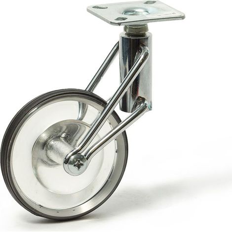 Roulette DESIGN pivotante Ø 78 mm TRANSPARENTE non marquant à platine 42x42