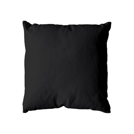 Coussin uni en polyester déhoussable Noir 40x40 cm