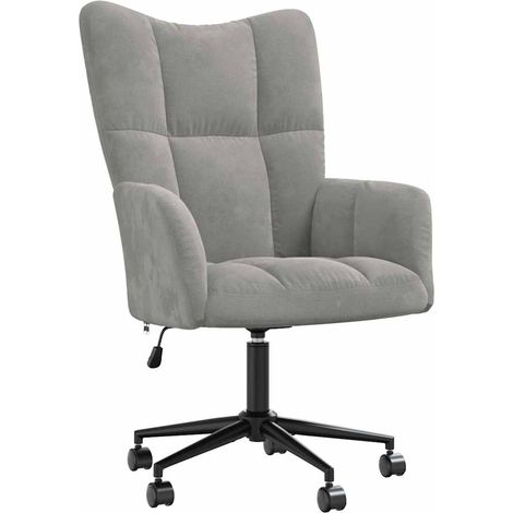 Maison Exclusive - Sedia Relax Grigio Chiaro in Velluto (1/5)