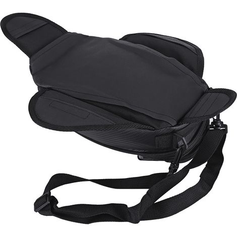 Sacoche de réservoir moto universelle noire, étanche, aimantée résistante, pochette à essence imperméable pour guidon (1/5)