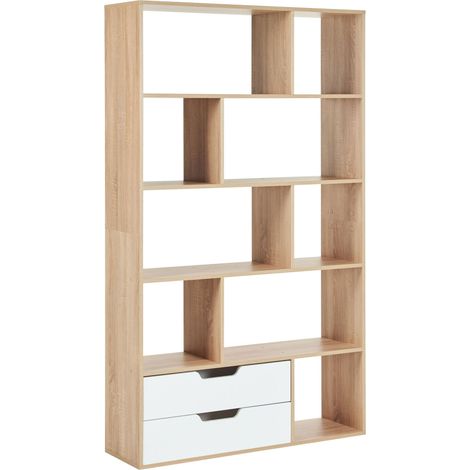 Bookcase WADENA 185 cm Brown/ White