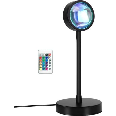 Lampe Sunset, 16 couleurs, projecteur de caméra, USB, éclairage doux et agréable, économie d'énergie (1/5)