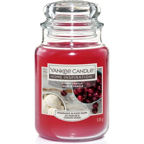 Yankee Candle Duftkerze Großes Glas Cherry Vanilla 538 g, rot (1/3)
