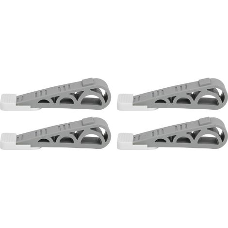 Butée de porte empilable en caoutchouc robuste (lot de 4), cale de bas de porte pour la maison ou le bureau. (1/5)