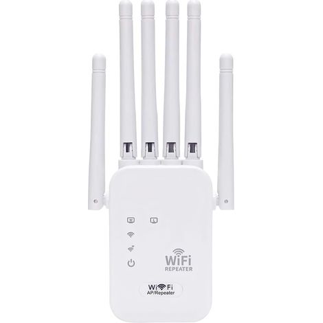 Wi-Fi amplifier, Wi-Fi repeater with 6 antennas, 2.4G Wi-Fi internet amplifier, compatible with repeater mode, all standard Wi-Fi routers for home and office (1/5)
